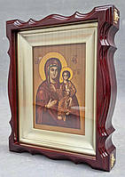 Фігурний кіот для ікони з внутрішньою дерев'яною рамою під золото, фото 8