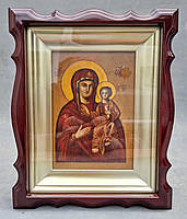 Фігурний кіот для ікони з внутрішньою дерев'яною рамою під золото, фото 2