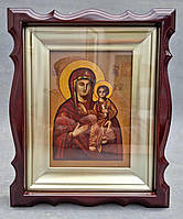 Фігурний кіот для ікони з внутрішньою дерев'яною рамою під золото, фото 9