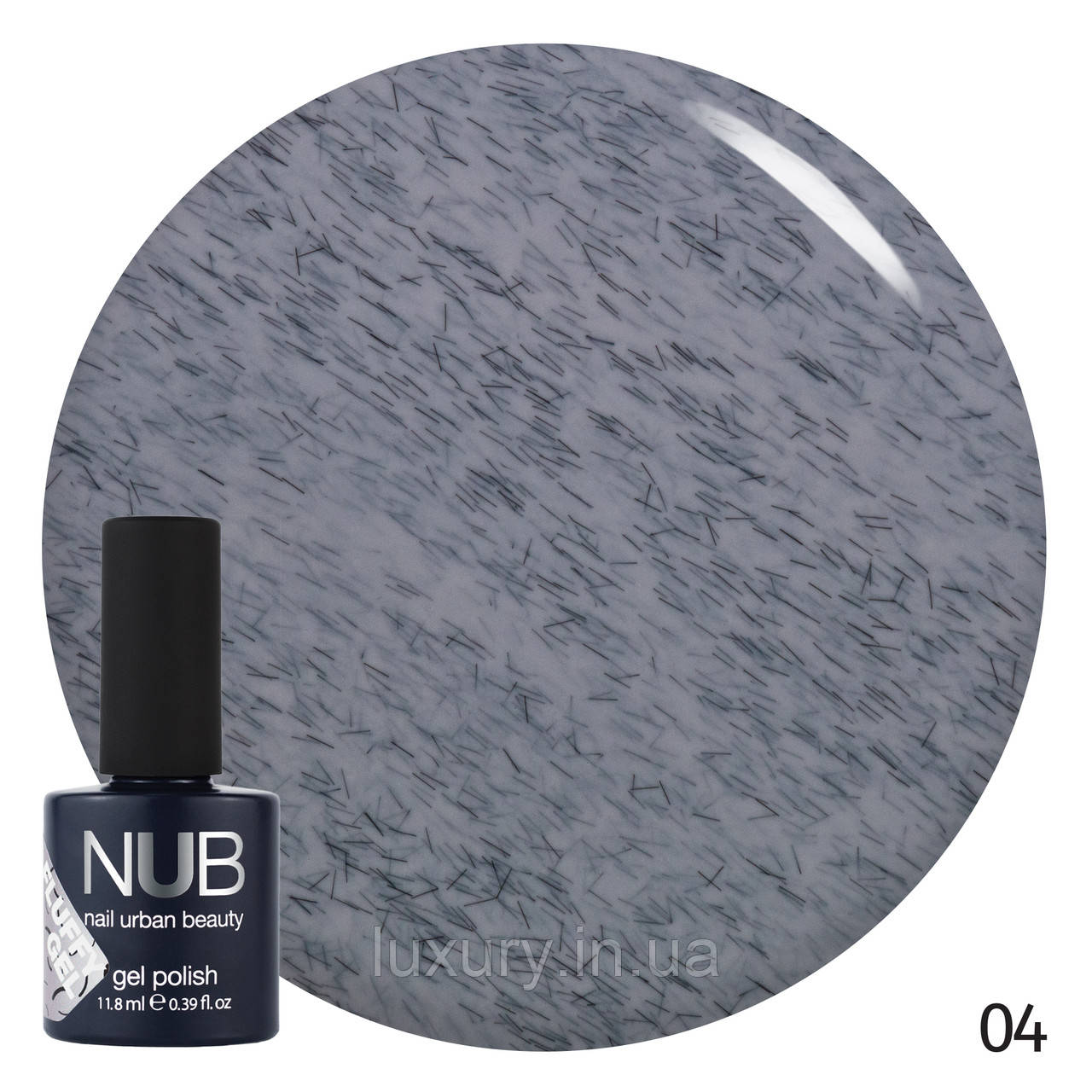 Гель-лак для нігтів NUB Fluffy Gel 11.8 мл, NUB 04 GRAY SWEATER