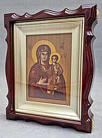 Фігурний кіот для ікони з внутрішньою дерев'яною рамою під золото, фото 10