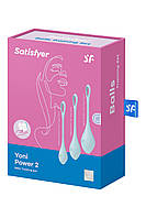 Силіконові вагінальні кульки Yoni Power 2 light blue Satisfyer (3шт)