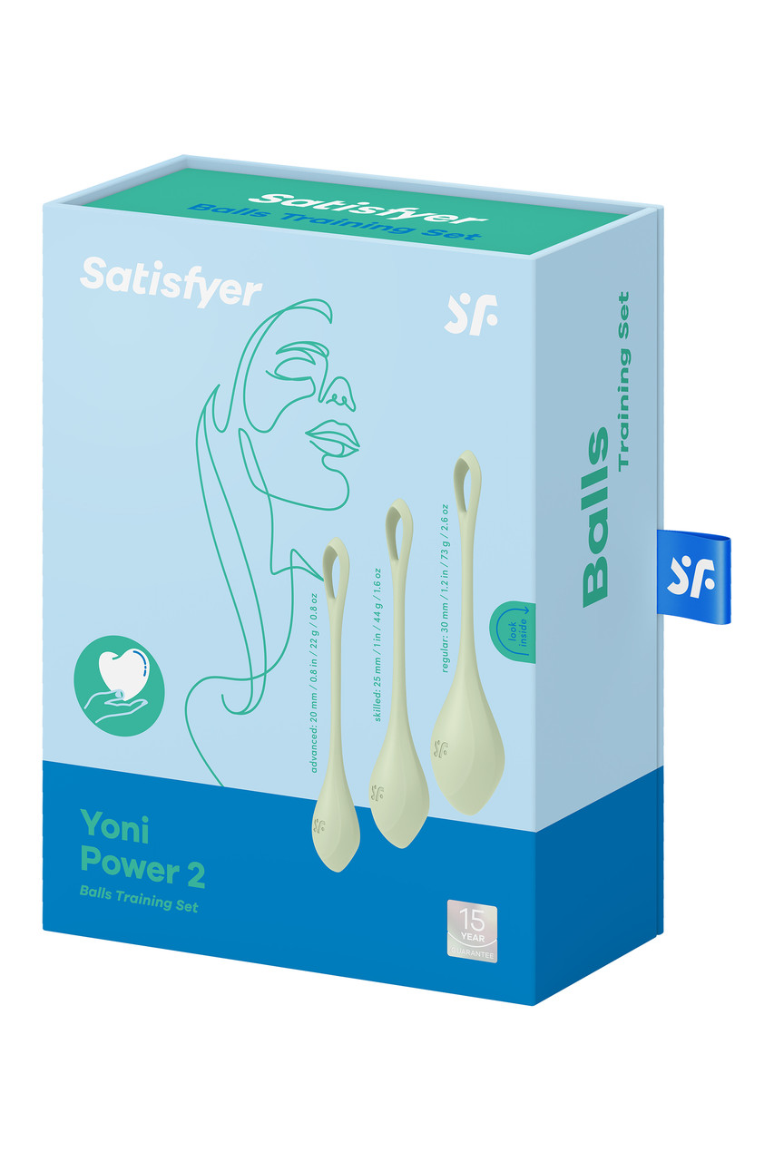 Силіконові вагінальні кульки Satisfyer Yoni Power 2 light green (3 шт)