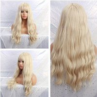 Перука з човником довге волосся світлий блонд