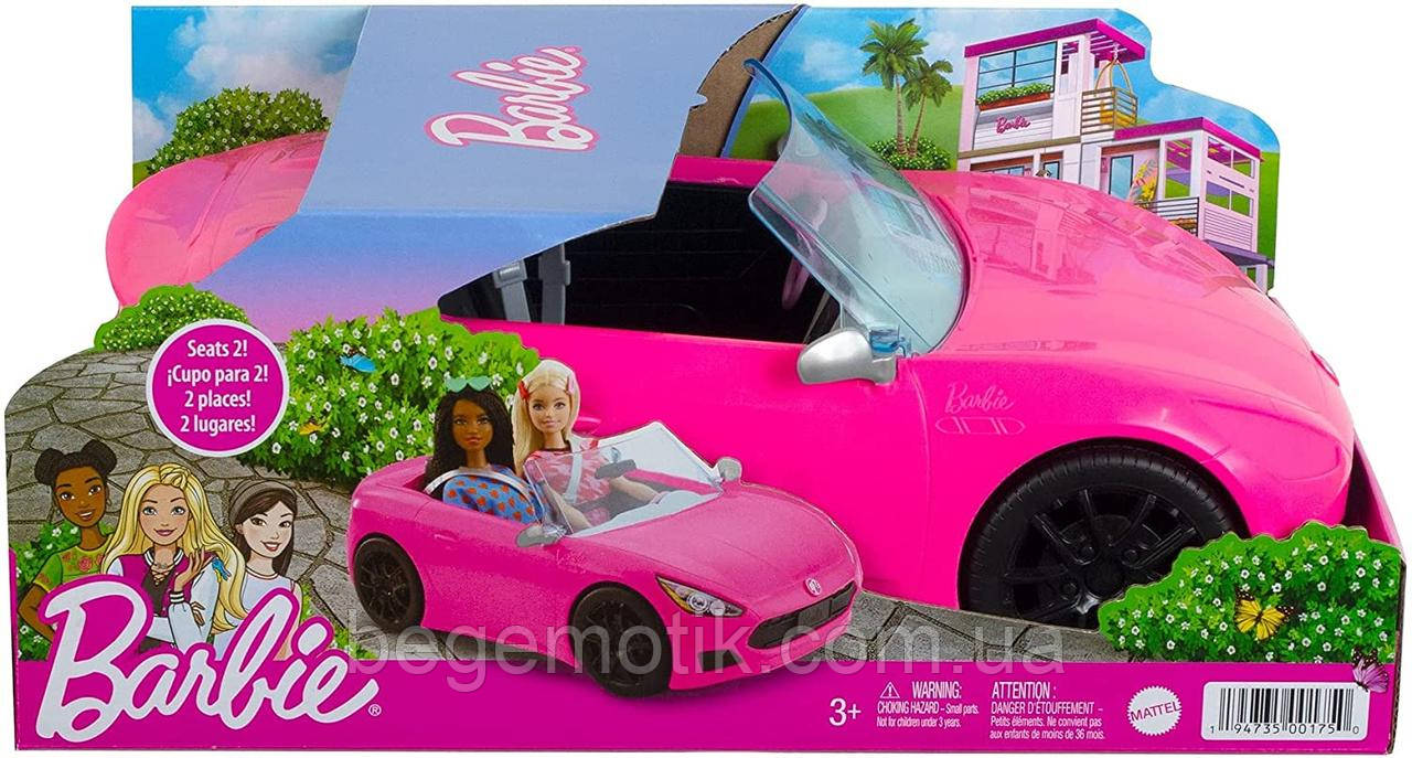 Машина для ляльки Барбі рожевий 2-місний автомобіль Barbie Convertible 2-Seater Vehicle