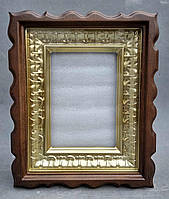 Фігурний кіот для ікони з внутрішньою рамою під золото, фото 4