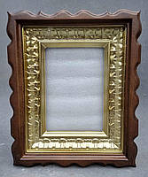 Фігурний кіот для ікони з внутрішньою рамою під золото, фото 5