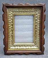 Фігурний кіот для ікони з внутрішньою рамою під золото, фото 3