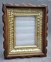 Фігурний кіот для ікони з внутрішньою рамою під золото, фото 8