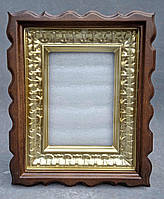 Фігурний кіот для ікони з внутрішньою рамою під золото, фото 6