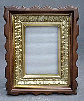 Фігурний кіот для ікони з внутрішньою рамою під золото, фото 7