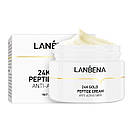 Антивіковий пептидний крем для обличчя Lanbena 24K Gold Peptid з 24-каратним золотом Cream 50 g, фото 3