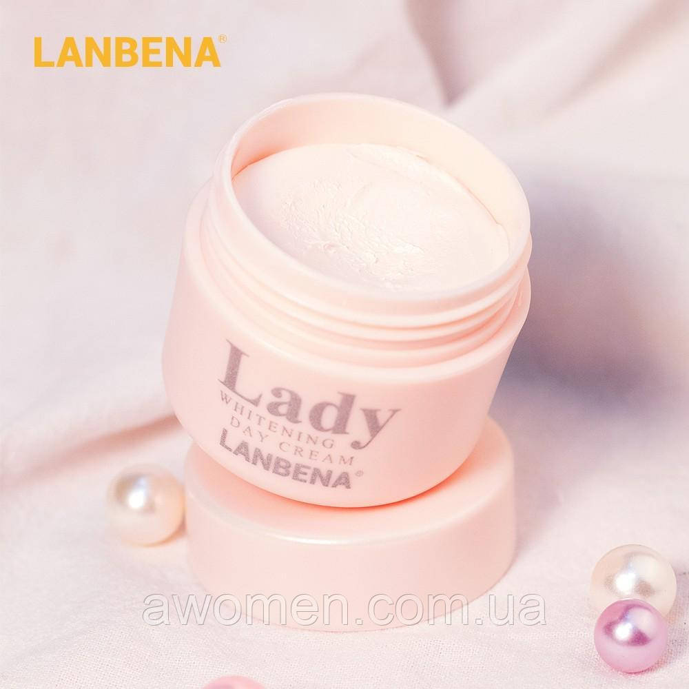 Уцінка! Денний відбілюючий крем з перлами Lanbena Lady Whitening Day Cream 35 g (немає коробки)), фото 1