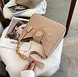 Модна жіноча сумка середнього розміру на плече з пластикової ланцюгом, фото 7