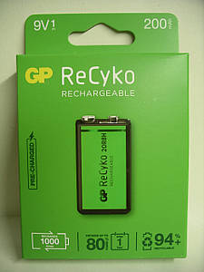 Pile rechargeable GP Recyko+ 9V 200 mAh