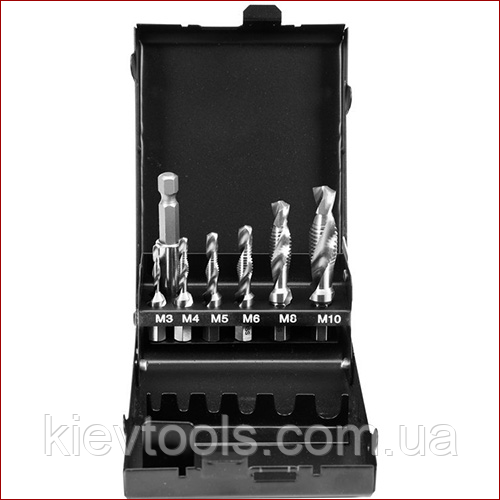 Свердла-метчики M3-М10 метричні набір 7 шт YATO YT-44849
