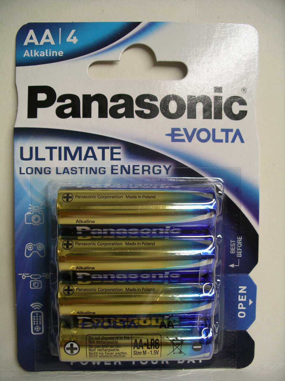 Батарейка PANASONIC AA LR6 Evolta Ultimate, ціна за блістер (4 штуки)