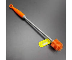 Йоржик силіконовий для пляшок Maestro MR-1163 кухонна щітка для миття помаранчева