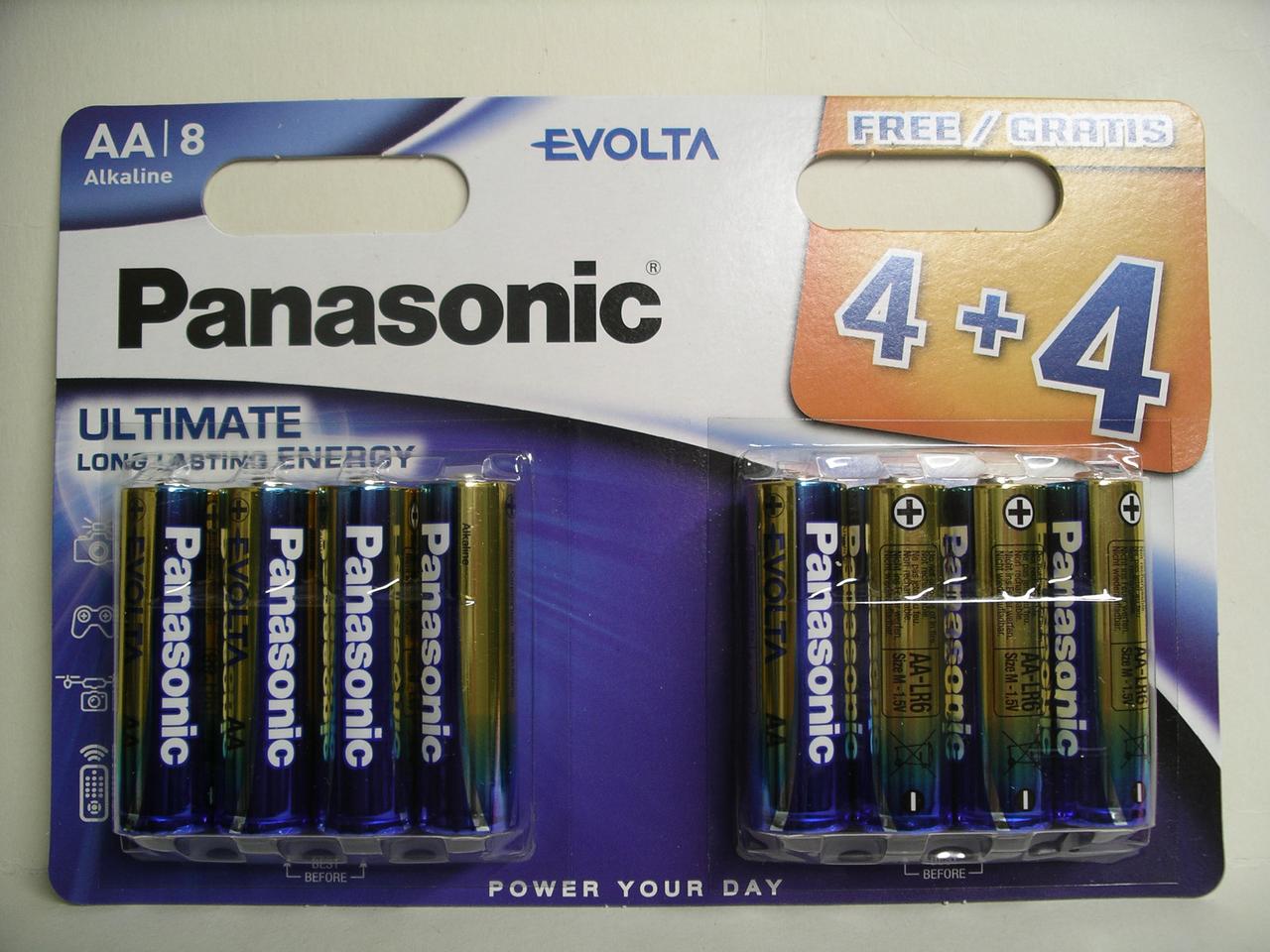Батарейка PANASONIC AA LR6 Evolta, ціна за блістер (8 штук)