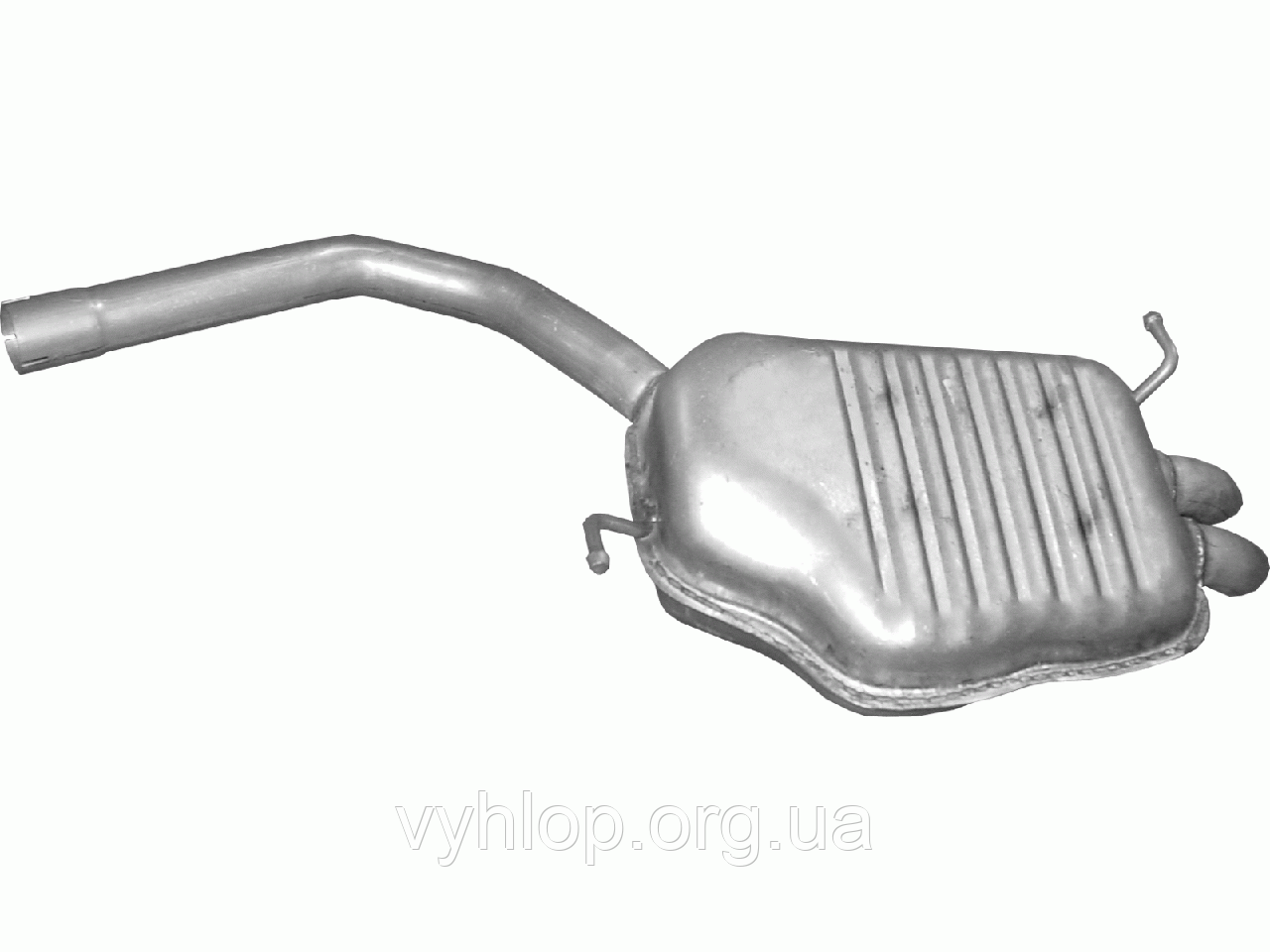 Глушник Ауді А4 (AUDI A4) 1.9 D SEDAN, KOMBI 12/2000 - 12/2004 (01.132) Polmostrow алюминизированный