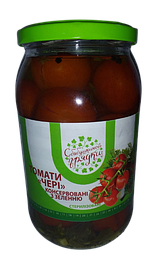 Томати консервовані з зеленню Черрі "З бабусиної грядки" 0,875 гр