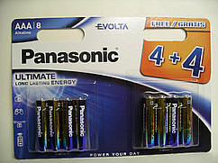 Батарейка PANASONIC AAA LR03 Evolta, ціна за блістер (8 штук)