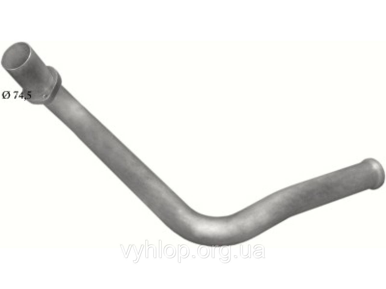 Труба приймальна Мерседес Варіо (Mercedes Vario) 614D din 53241 96- (69.53) Polmostrow алюминизированный