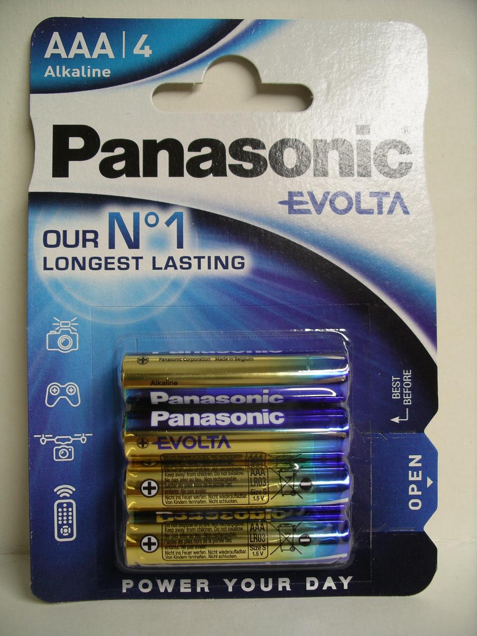 Батарейка Panasonic AAA LR03 Evolta Ultimate, ціна за блістер 4 штуки, фото 1