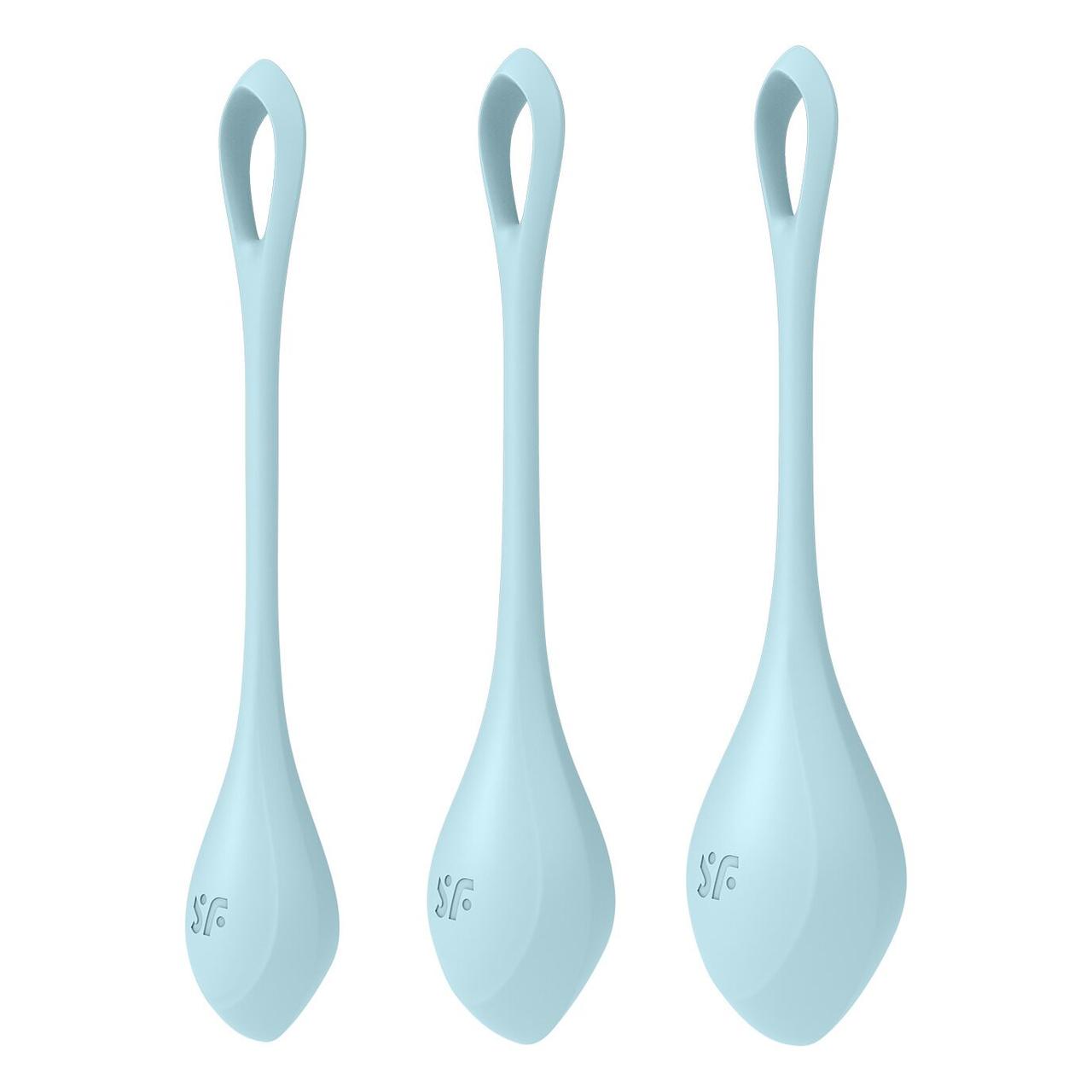 Набір йоні намистин Satisfyer Yoni Power 2 Light Blue, діаметр 2-2,5-3см, вага 22-44-73гр ( SO5548 )