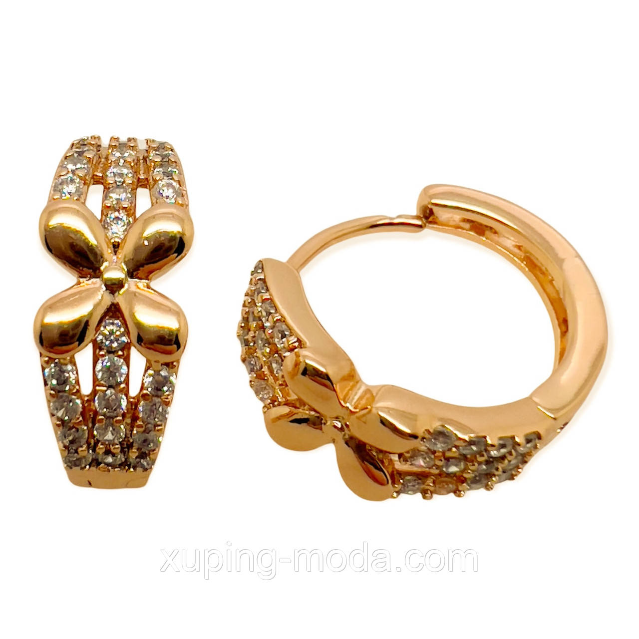 Сережки xuping. 18к