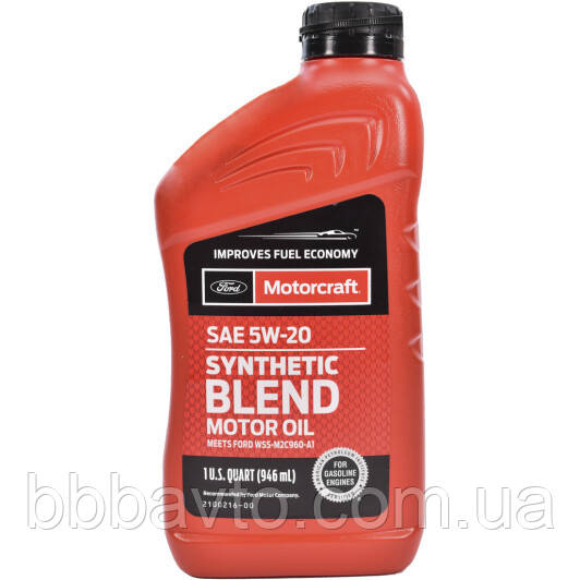 Олія моторна Ford Motorcraft Synthetic Blend 5W-20, 0.946л. WSS-M2C945-B1 (Пр-во Ford Motorcraft) XO5W20Q1SP