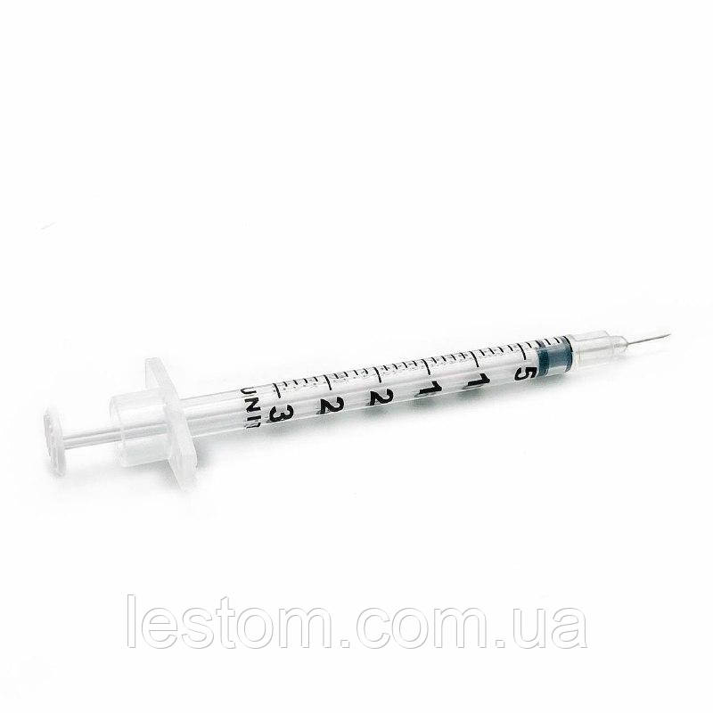 Шприц ін'єкційний 3-х компонентний 0.3 мл з голкою 29G