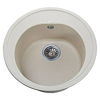 Кухонна мийка керамогранітна кругла GLOBUS LUX MARTIN 000021073 510мм x 510мм бежевий 105878