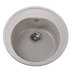 Мийка для кухні GLOBUS LUX гранітна 510x510мм кругла бежева 000021070