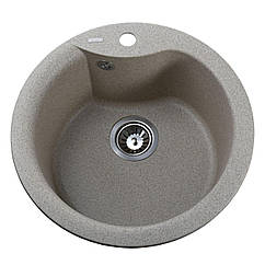 Мийка для кухні GLOBUS LUX гранітна 485x485мм кругла бежева 000021052