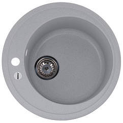 Мийка для кухні ZERIX гранітна 510x510мм кругла сіра ZX4535