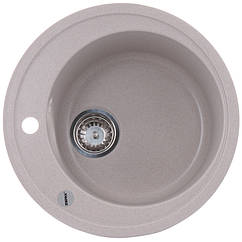 Мийка для кухні ZERIX гранітна 510x510мм кругла бежева ZX4533