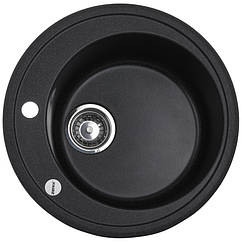 Мийка для кухні ZERIX гранітна 510x510мм кругла графіт ZX4537