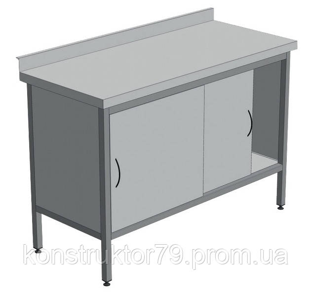 Стол-тумба с раздвижными дверями СППДВК (с полкой) ЭТАЛОН 1100 х 600 ...