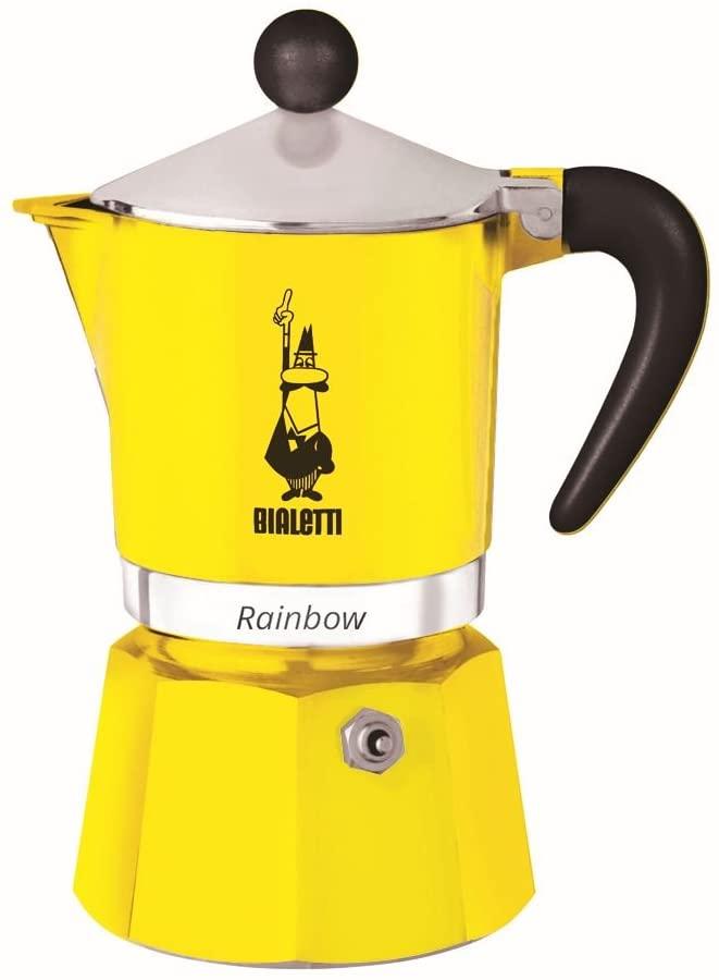 Гейзерная кофеварка Bialetti Rainbow Yellow (1 чашки - 60 мл) - фото 2 - id-p1542551409