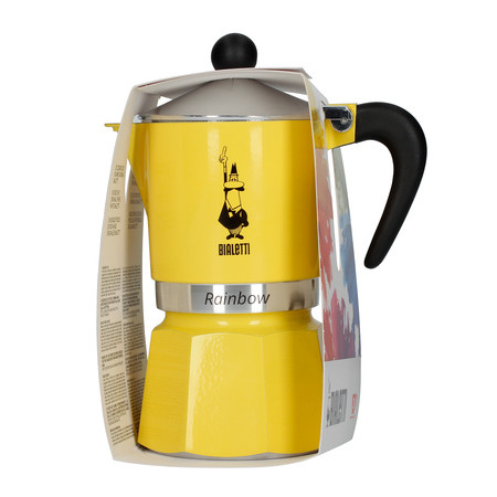 Гейзерная кофеварка Bialetti Rainbow Yellow (1 чашки - 60 мл) - фото 3 - id-p1542551409