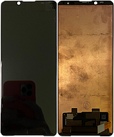 Дисплей модуль тачскрин Sony Xperia 5 II XQ-AS72 черный OLED оригинал переклеенное стекло