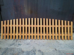 Секція дерев'яний декоративний паркан №10 свіжопиляна сира дошка