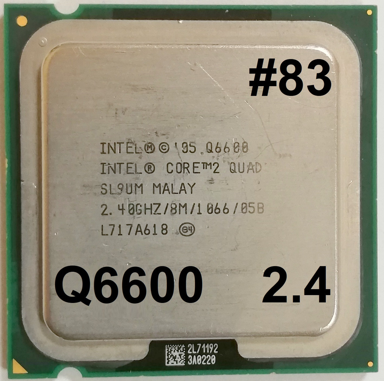 Процесор ЛОТ#83 Intel Core 2 Quad Q6600 B3 SL9UM 2.4GHz 8M Cache 1066 MHz FSB Soket 775 Б/У