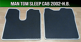 ЄВА килимки на МАН ТГМ сліп каб '00-. EVA килими MAN TGM sleep cab