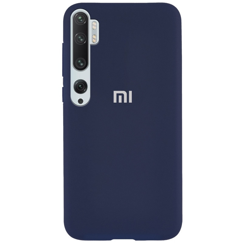 Чехол Silicone case Premium для Xiaomi Mi Note10 Dark Blue (08) темно синий