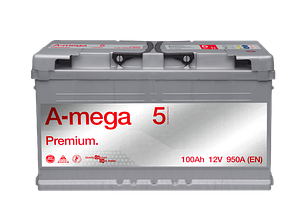 Аккумулятор A-mega Premium (M5) 6СТ-100-А3 (0;1)