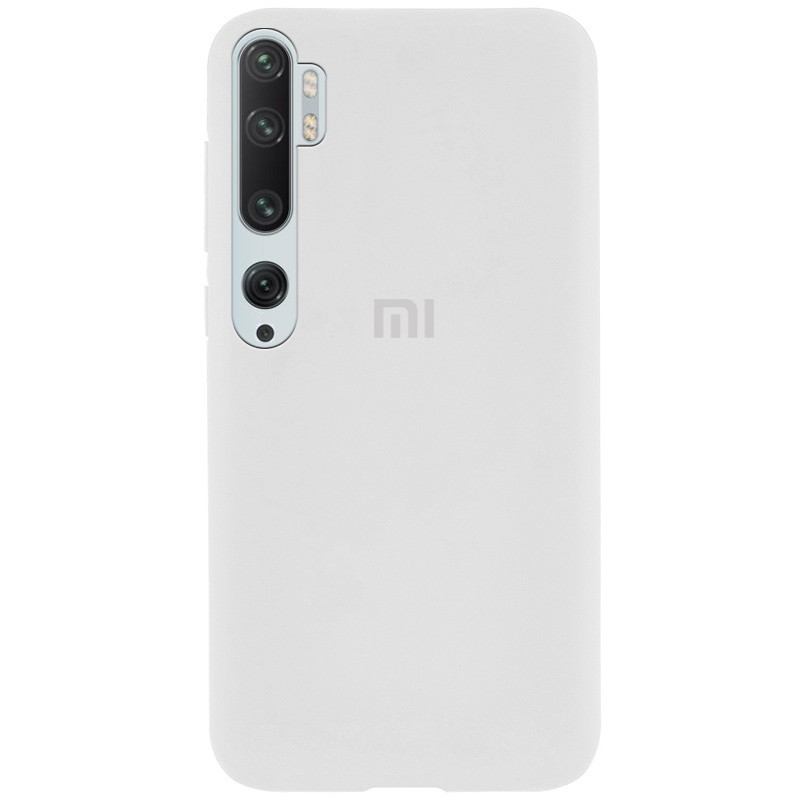 Чохол Silicone case Premium для Xiaomi Mi Note10 White (09) білий