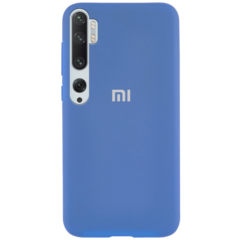 Чехол Silicone case Premium для Xiaomi Mi Note10 Blue (16) синий