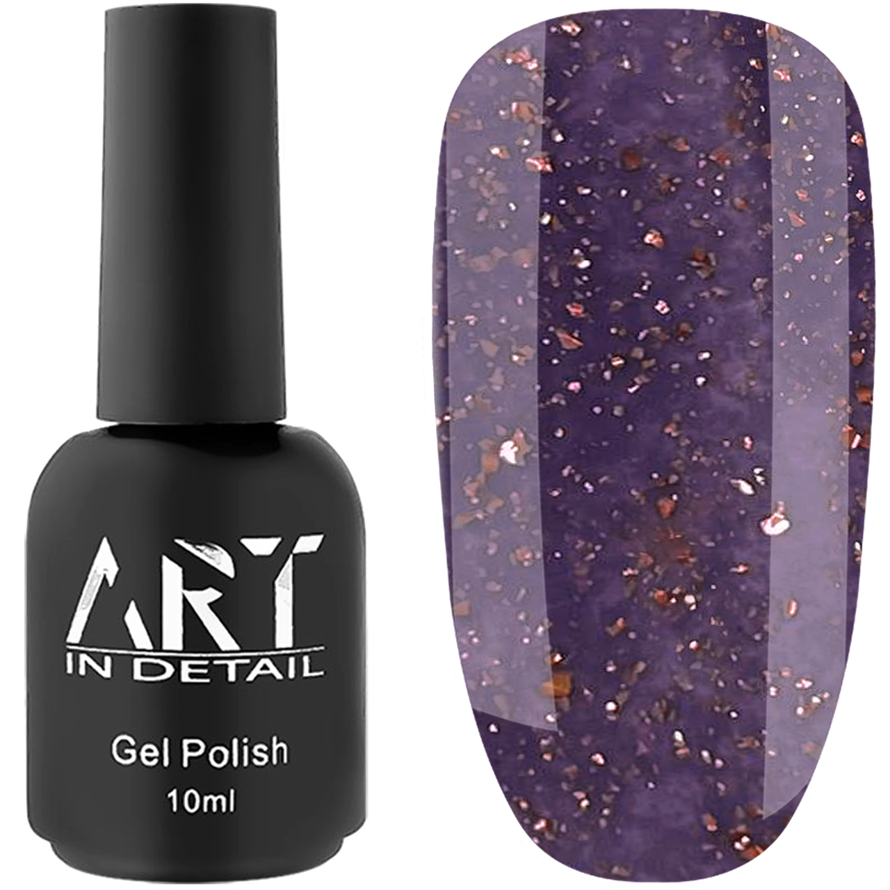 Каучукова база ART IN DETAIL Potal Base №BP008, 10 мл фіолетова з розовою поталлю